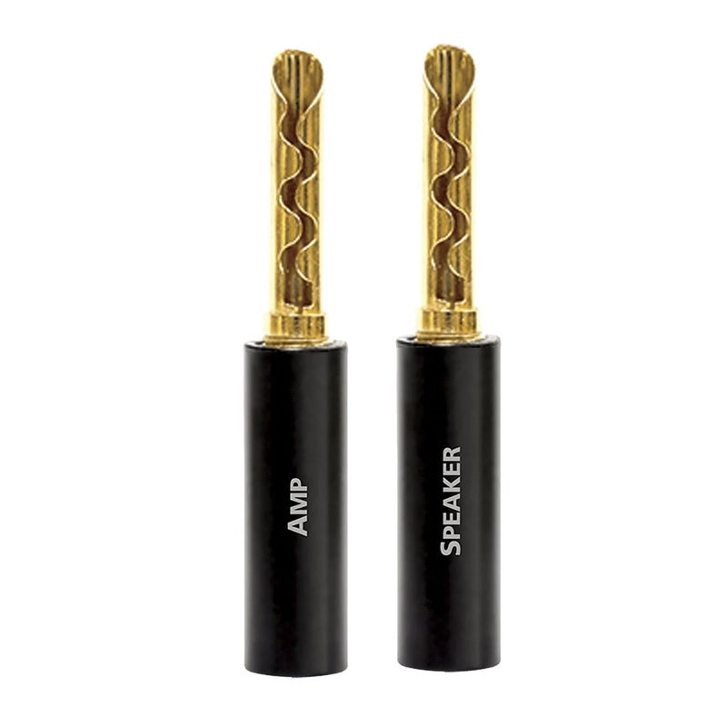 AudioQuest SureGripÂ® 100 Banana Speaker Connectors - Fits up to 9 AWG Speaker Cables - Gold - Set of 8 - Image 2